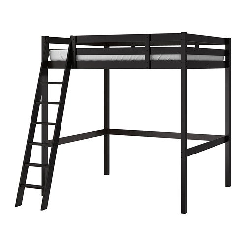 Black STORÅ Loft Double Bed