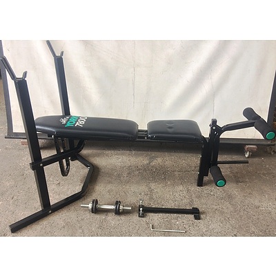 York 7800 Flat and Incline Weights Bench with Leg Extension