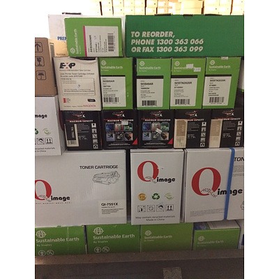 Bulk Pallet Lot of 70+ Mixed Toner Ink Cartridges Boxed and New
