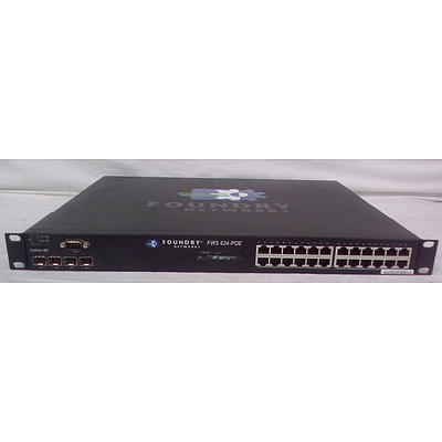 Foundry Networks FWS 624-POE 24 Port 10/100 Switch with Power Over Ethernet