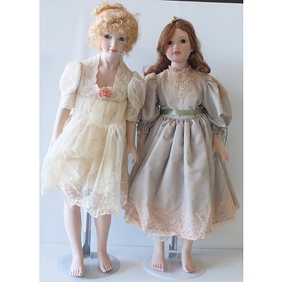 Pair of C Paul Porcelain Dolls