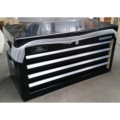 Husky 4-Drawer Chest Tool Box - Black