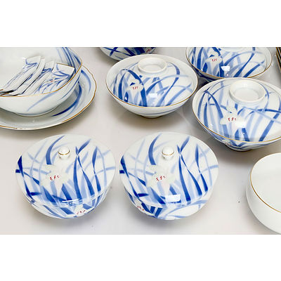 Large Collection of Japanese Fukagawa Fine Porcelain