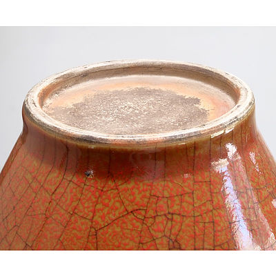 Large Chinese Peach Bloom Vase