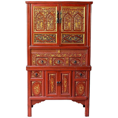 Chinese Red Lacquer and Gilt Compound - Lot 885636 | ALLBIDS