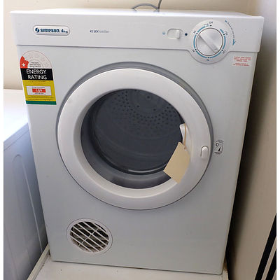 Simpson 4Kg Ezi Loader 39P400M Dryer