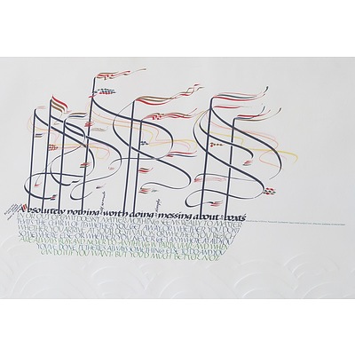 Dave Wood Calligraphy from Wind in the Willows Ink on Paper