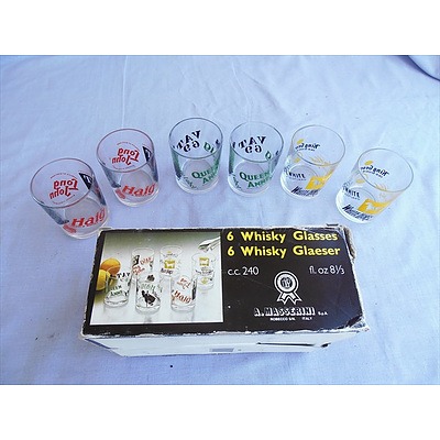 Set of 6 Italian Parigi Whisky Glasses