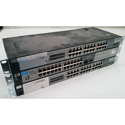 Hp 1800 Series Gigabit Switches - Lot of 3