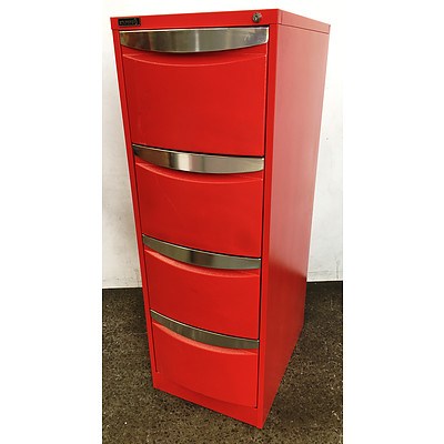 Stilford Red Four Drawer Filing Cabinet