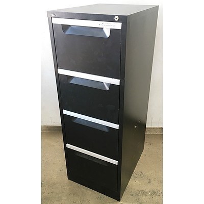 Pinnacle Black 4-Drawer Filing Cabinet