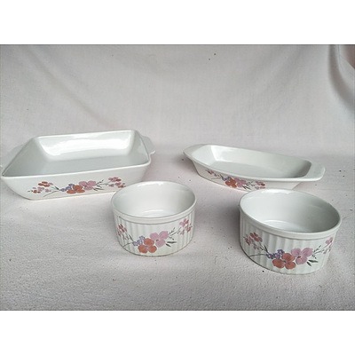 Lot of 4 Galleria Collection Stoneware Baking Dishes