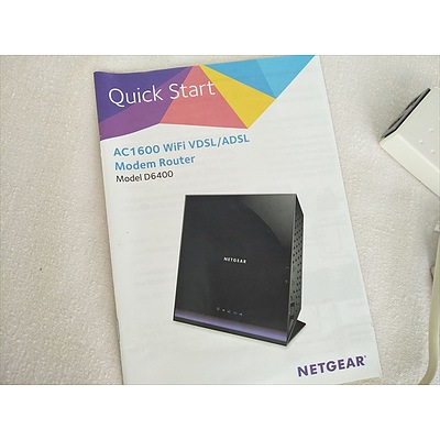 Netgear AC1600 WiFi VDSL/ADSL Modem Router Model D6400
