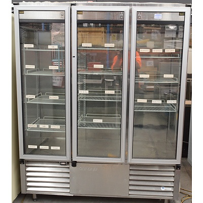 Orford 1000 Litre Three Door Commercial Display Refrigerator