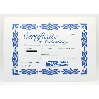 Large Genuine Hand Made Fine Kayseri Persian Carpet