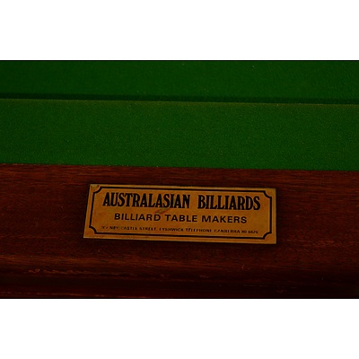 Australian Billard Co. Slate Top Billiard Table and Accessories