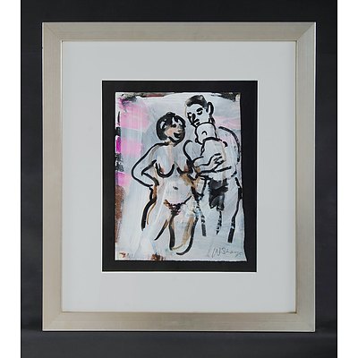 SHARPE, Wendy (b.1960): 'Family' Mixed Media