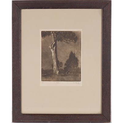 Frederick Christian Britton (Britain Australia 1889-1931) Nocturne, Etching Edition 71/75