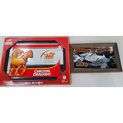 Collection of Beer Tap Tower, Beer Tap Handle Tops and Beer Memorabilia