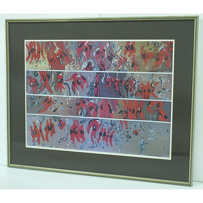 Fred Williams 1927-1982 Sturt Desert Pea 1974 Australian National Gallery Exhibition Poster 1987