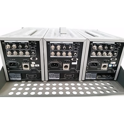 Sony PVM-6041QM Trinitron 6" Colour Video Monitors - Lot of Three