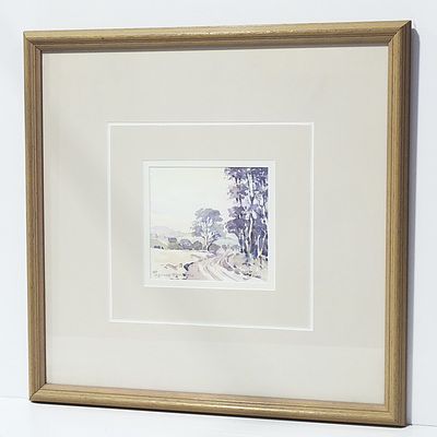 Wayne Roberts (1944 -) New England Evenings Watercolour