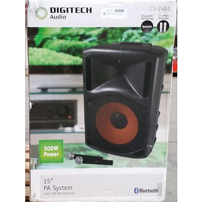 DigiTech Audio CS-2491 15" PA System w/ UHF Microphones - RRP: $469.00