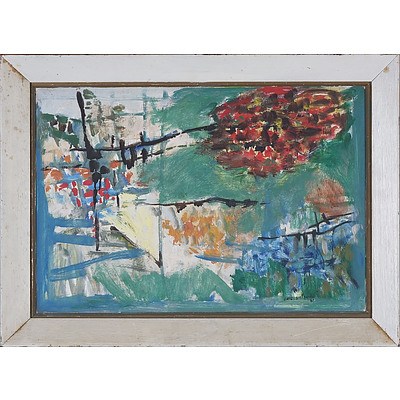 Eric Smith (1919-2017) Abstract Landscape Oil on Board