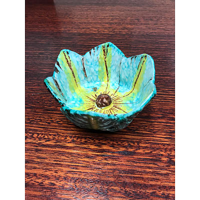 Vintage Dulane Italian Pottery Bowl - Hand Moulded & Hand Painted