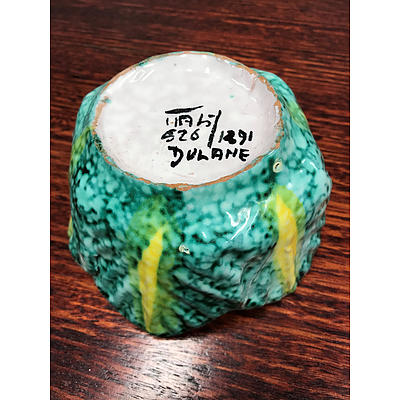 Vintage Dulane Italian Pottery Bowl - Hand Moulded & Hand Painted