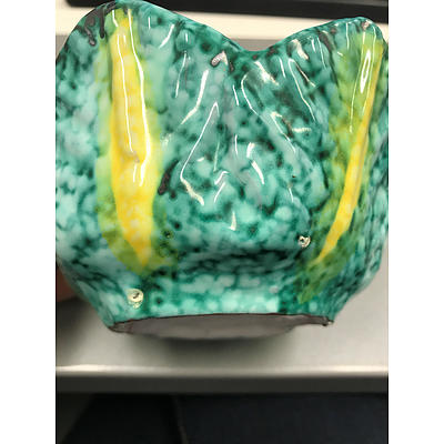 Vintage Dulane Italian Pottery Bowl - Hand Moulded & Hand Painted