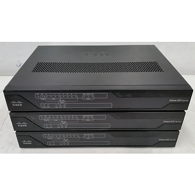 Cisco 800 Series Router - Lot of Three