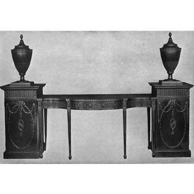 Exceptional Regency Period Sheraton Inlaid Mahogany Sideboard with Integral Knife Boxes Early 19th Century