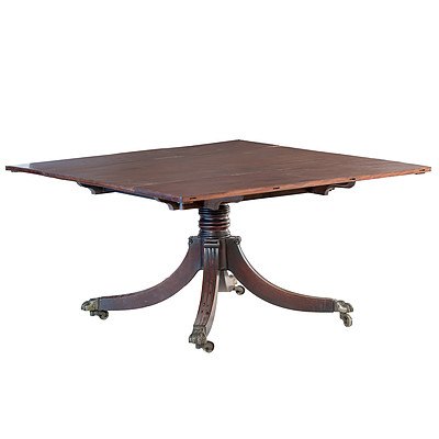 Impressive Regency Mahogany Triple Pillar Dining Table Circa 1815-30