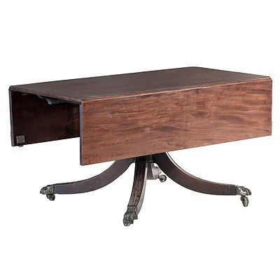 Impressive Regency Mahogany Triple Pillar Dining Table Circa 1815-30