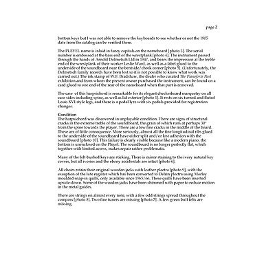 Important Pleyel Double-Manual Harpsichord 1905 Property of Wanda Landowska 1905-7