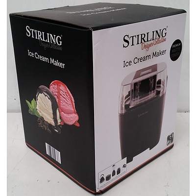 Stirling Designer Collection Ice Cream Maker in a Premium Matte Finish - Brand New