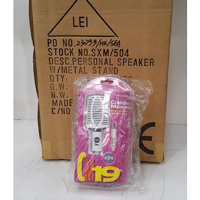 EDS CM19 Condenser Microphone with Tripod Stand - Lot of 20 - Brand New