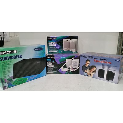 Assorted Koss Multimedia Accessories - Lot of Five - RRP over $280 - Brand New