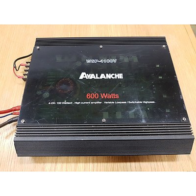 Fusion 12" Boxed Subwoofer with Avalanche 4 Channel 600w Amplifier