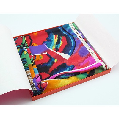 Limited Edition Jenny Kee Patterned Scarf Commissioned by the NGA For It's Opening in 1982