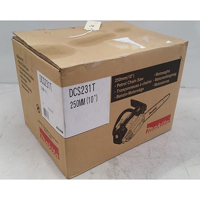 Makita DCS231T 250mm Petrol Chainsaw - RRP $249 - Brand New