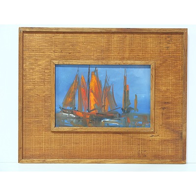 Hugh Sawrey (1919-99) Morning Gold Thursday Island Oil on Board