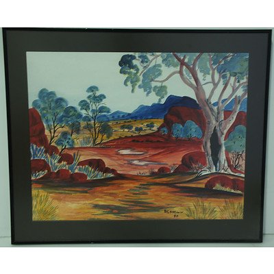 D Goodwin (Working 1990s) Australian Landscape Watercolour
