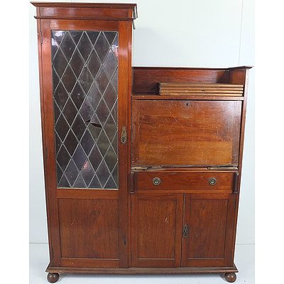 Tasmanian Blackwood Bureau Bookcase Circa 1920s
