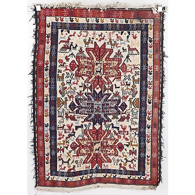 Eastern Tribal Flat Weave Rug