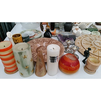 Selection of Ornaments, Candles and Figurines
