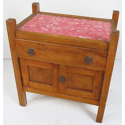 Small Coachwood and Laminex Cabinet Circa 1950