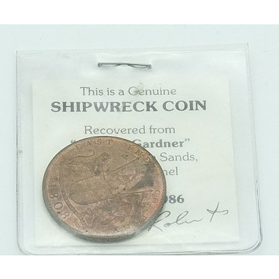 1808 East India Company Genuine Shipwreck Coin