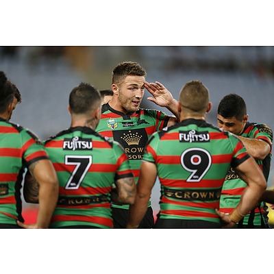 Framed Sam Burgess Game Worn Shorts	